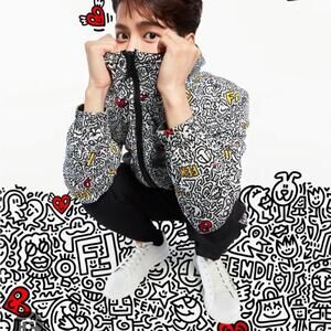 FENDI X Mr Doodle K-Way Convertible Track Jacket 50 M